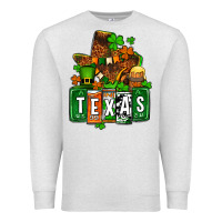 Oatmeal Heather St. Patrick's Texas map Premium Sweatshirt - OliviaCreatesArt