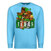 Ocean Blue St. Patrick's Texas map Premium Sweatshirt - OliviaCreatesArt
