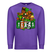 Purple St. Patrick's Texas map Premium Sweatshirt - OliviaCreatesArt