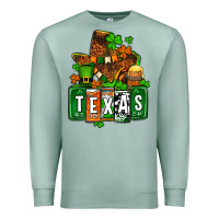 Seafoam St. Patrick's Texas map Premium Sweatshirt - OliviaCreatesArt