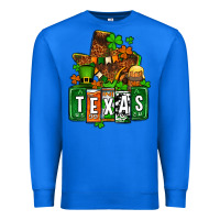True Royal St. Patrick's Texas map Premium Sweatshirt - OliviaCreatesArt