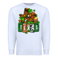 White St. Patrick's Texas map Premium Sweatshirt - OliviaCreatesArt