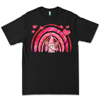 Black valentines day rainbow with cupid gnome Premium Tee - NancyCooperArtShop