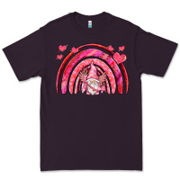 Plum valentines day rainbow with cupid gnome Premium Tee - NancyCooperArtShop