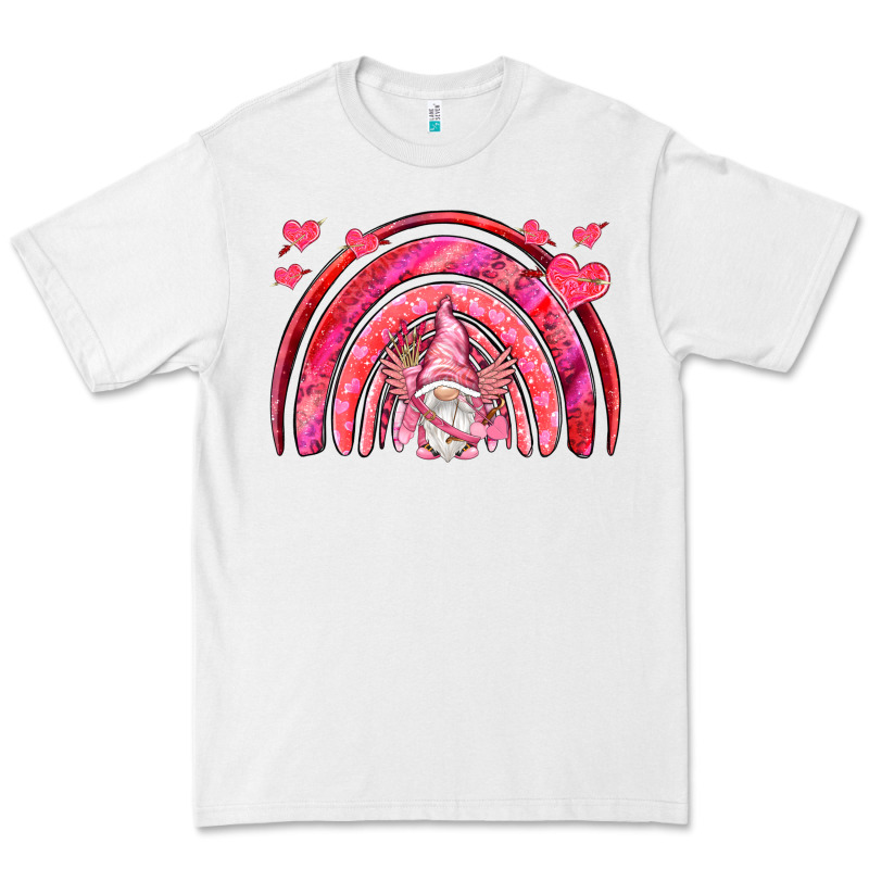 Valentines Day Rainbow With Cupid Gnome Premium Tee by NancyCooperArtShop | Teevron