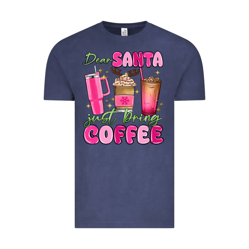 Dear Santa Just Bring Coffee Vintage Tee by MaliasSmallBusiness | Teevron