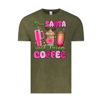 Vintage Olive dear santa just bring coffee Vintage Tee - MaliasSmallBusiness