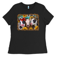 Black western sunflower heifers Ladies Tee - Jasminsmagicworld
