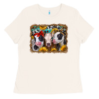 Bone western sunflower heifers Ladies Tee - Jasminsmagicworld