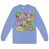 Colony Blue books are my happy place Long Sleeve Tee - Artiststas