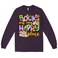 Plum books are my happy place Long Sleeve Tee - Artiststas