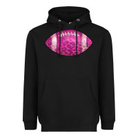Black american football pink Heavyweight Hoodie - CowCowDesign