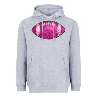 Heather Grey american football pink Heavyweight Hoodie - CowCowDesign
