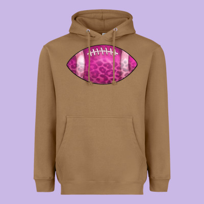 American Football Pink Heavyweight Hoodie Designed By Cowcowdesign
