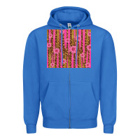 True Royal glitter pink stripe leopard pattern with flowers Zipper Hoodie - TumblerDesignByShophia