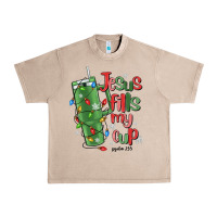 French Oak jesus fills my cup psalm 25 5 Urban Heavy Tee - MaliasSmallBusiness