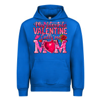 Cobalt My Favorite Valentine Calls Me Urban Hoodie - CowhideDigitalArt