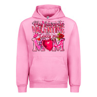 Fuchsia Pink My Favorite Valentine Calls Me Urban Hoodie - CowhideDigitalArt