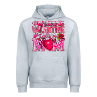 Heather Grey My Favorite Valentine Calls Me Urban Hoodie - CowhideDigitalArt