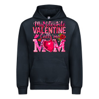 Navy My Favorite Valentine Calls Me Urban Hoodie - CowhideDigitalArt