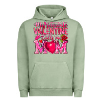 Pigment Oil Green My Favorite Valentine Calls Me Urban Hoodie - CowhideDigitalArt