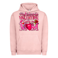 Pigment Salmon My Favorite Valentine Calls Me Urban Hoodie - CowhideDigitalArt