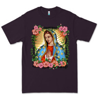 Plum lady of guadalupe portrait Premium Tee - BarkalooDesign