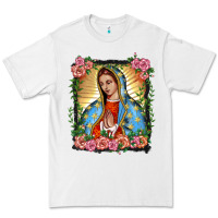 White lady of guadalupe portrait Premium Tee - BarkalooDesign