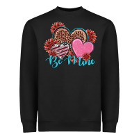 Black valentine's day be mine hearts sunflower Heavyweight Sweatshirt - RanaPortraitStore