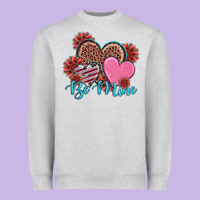 Valentine's Day Be Mine Hearts Sunflower Heavyweight Sweatshirt Designed By Ranaportraitstore