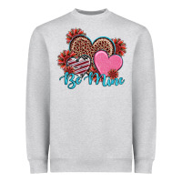 Heather Grey valentine's day be mine hearts sunflower Heavyweight Sweatshirt - RanaPortraitStore