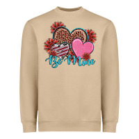 Mushroom valentine's day be mine hearts sunflower Heavyweight Sweatshirt - RanaPortraitStore
