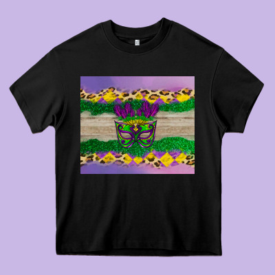 Mardi Gras Mask Heavy Core Tee Designed By Adodesignshop