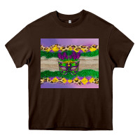 Chocolate Brown mardi gras mask Heavy Core Tee - AdoDesignShop