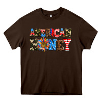 Chocolate Brown American honey Heavy Core Tee - AdoDesignShop