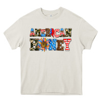 Cream American honey Heavy Core Tee - AdoDesignShop