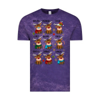 Cloud Purple christmas reindeers Vintage Tee - MaliasSmallBusiness