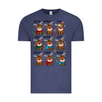 Vintage Denim christmas reindeers Vintage Tee - MaliasSmallBusiness