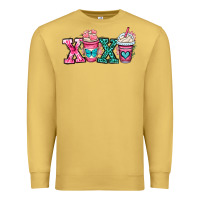 Antique Gold xoxo coffee cups Premium Sweatshirt - OliviaCreatesArt