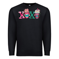 Black xoxo coffee cups Premium Sweatshirt - OliviaCreatesArt