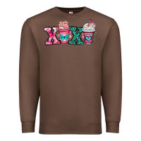 Chestnut xoxo coffee cups Premium Sweatshirt - OliviaCreatesArt