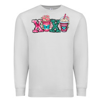 Dove Grey xoxo coffee cups Premium Sweatshirt - OliviaCreatesArt