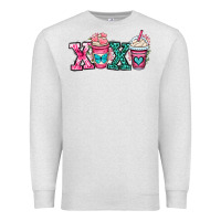 Oatmeal Heather xoxo coffee cups Premium Sweatshirt - OliviaCreatesArt