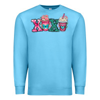 Ocean Blue xoxo coffee cups Premium Sweatshirt - OliviaCreatesArt
