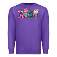 Purple xoxo coffee cups Premium Sweatshirt - OliviaCreatesArt