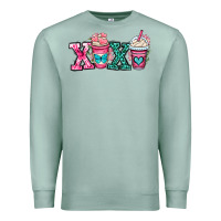 Seafoam xoxo coffee cups Premium Sweatshirt - OliviaCreatesArt