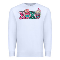White xoxo coffee cups Premium Sweatshirt - OliviaCreatesArt