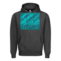 Charcoal Heather blue glitter with leopard pattern Zipper Hoodie - TumblerDesignByShophia