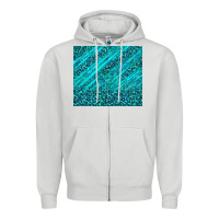 Dove Grey blue glitter with leopard pattern Zipper Hoodie - TumblerDesignByShophia
