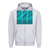 Heather Grey blue glitter with leopard pattern Zipper Hoodie - TumblerDesignByShophia